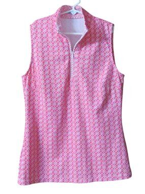 J. McLaughlin Sleeveless ¼ Zip Neckline Top Polo Shirt - Size XS